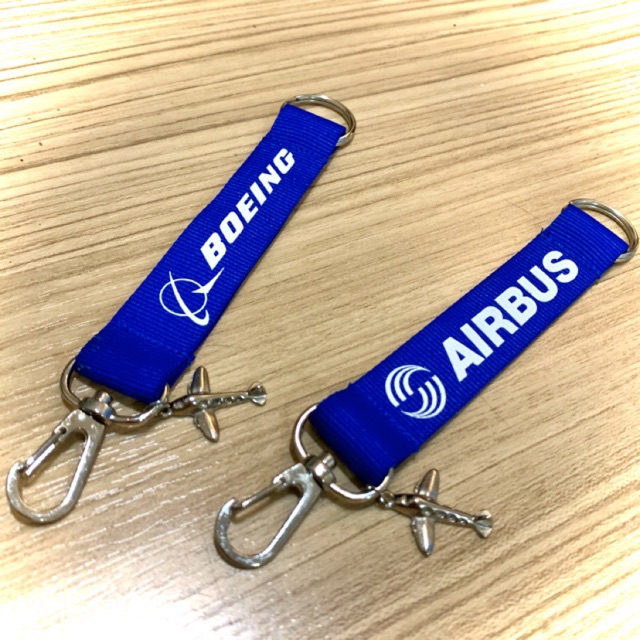 พวงกุญแจเครื่องบินโบอิ้ง เครื่องบินแอร์บัส • AIRBUS keychain • BOEING keychain • สายคล้องบัตรแบบสั้น