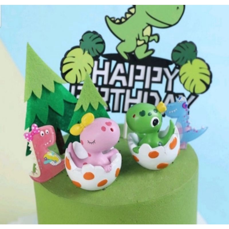 ตุ๊กตาแต่งเค้ก ธีมการ์ตูน - เด็ก  ไดโนเสาร์  ป้ายแต่งเค้ก