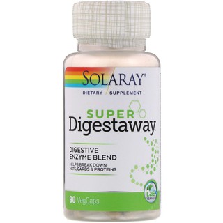 Solaray, Super Digestaway, Digestive Enzyme Blend, 90 VegCaps and 180 VegCaps