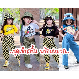 (nan)​ชุดเซต เสื้อ+กางเกง+พร้อมหมวก ชุดเด็กผู้หญิง #2