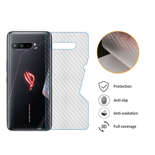 ฟิล์มฝาหลังโทรศัพท์มือถือ แบบคาร์บอนไฟเบอร์ โปร่งใส สำหรับ ASUS Rog Phone 3 3D Rog Phone 2