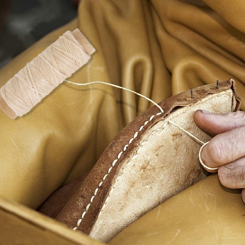 ชุดด้ายขี้ผึ้งแบน 260 ม. สําหรับเย็บหนัง งานฝีมือ - รูปที่ 7