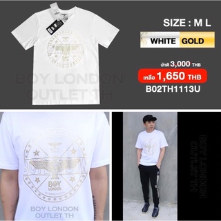 Boy London T-SHIRT รุ่น B02TS1113U สี White / Gold