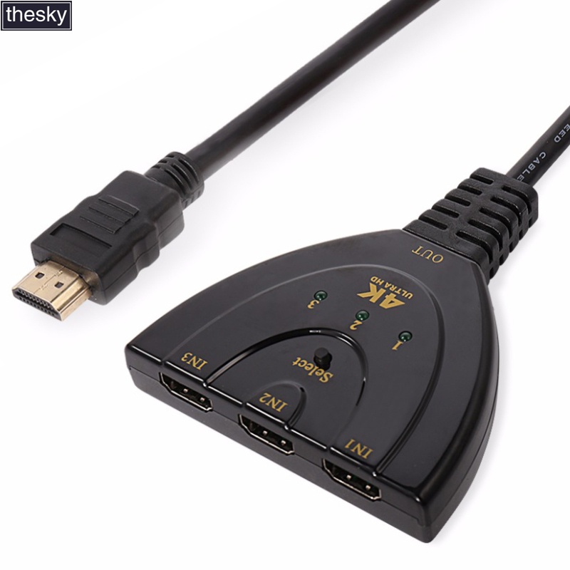 3 in 1 HDMI Input 4K x 2K HDTV HDMI Switch Adapter HDMI Splitter