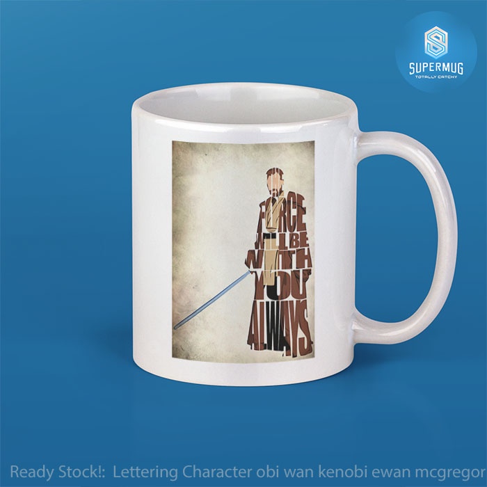 Mug Design Lettering Character obi wan kenobi ewan mcgrgor