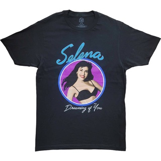 แขนสั้นcrew neckเสื้อยืด พิมพ์ลาย Selena Quintanilla Limited Dreaming Of You สีดํา สําหรับผู้ชายS-XXXXL