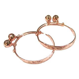 TANITTgems กำไลข้อเท้าเด็กกระพรวนคู่นากลายมังกร รุ่น TNBG192 - Rose Gold#1331