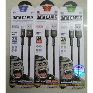 สายชาร์จJOCEEY JDC-062 Data Cable  ใช้สำหรับสมาร์ทโฟน for ip / Micro USB / Type-C ชาร์จเร็ว 3.4A ของแท้100% ยาว1เมตร