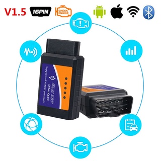 เครื่องสแกนเนอร์วินิจฉัยรถยนต์ Elm327 WIFI V2.1 OBD2 Elm327 WI-FI Mini ELM 327 V2.1 OBDII iOS