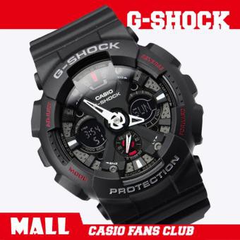 นาฬิกา Casio นาฬิกาข้อมือชุดแฟชั่นกีฬา G-SHOCK กันน้ำเรืองแสง GA-120A-1A นักเรียนผู้ชายนาฬิกาอิเล็กทรอนิกส์