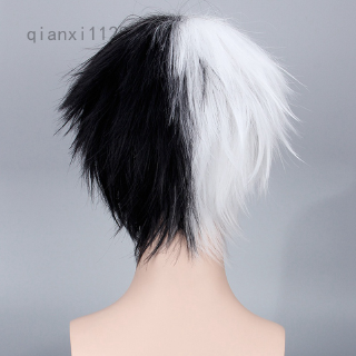 black and white hair wig