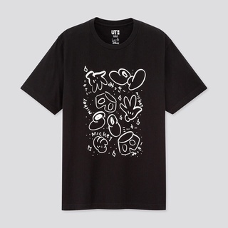 Uniqlo เสื้อยืดคอกลม แขนสั้น ผ้าฝ้าย ลายมิกกี้เมาส์ มินนี่เมาส์ สําหรับผู้ชาย และผู้หญิง