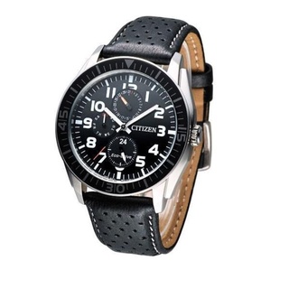 Citizen Eco-Drive Millitary นาฬิกาข้อมือผู้ชาย สายหนัง รุ่น AP4010-03E