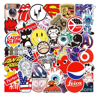 ชุดสติ๊กเกอร์ Street Fashion การ์ตูนกราฟฟิตีกันน้ำ, 50 แผ่น/ชุด