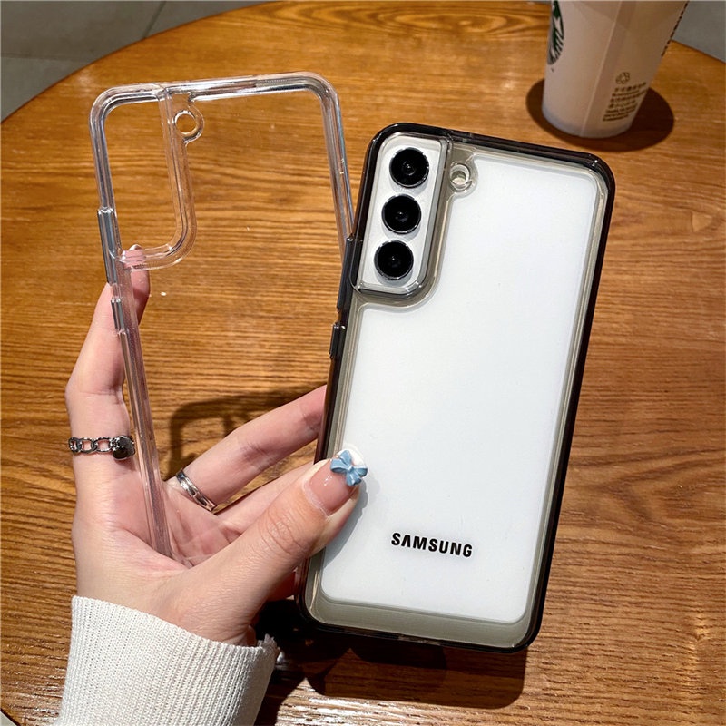 SAMSUNG สําหรับSamsung S24 FE S25 FE A17 A26 A36 A56 A16 A06 S24 Plus S23 FEหมายเหตุ20 Ultra A55 A15 A25 A35 A54 A14 A54 5GหรูหรากันกระแทกClear Hardกรณีโปร่งใส - รูปที่ 7