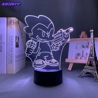 โคมไฟตั้งโต๊ะ Led รูปเกม Friday Night Funkin Pico 3d สําหรับตกแต่งห้องนอนเด็ก ของขวัญวันเกิด