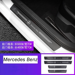 สติกเกอร์คาร์บอนไฟเบอร์ กันน้ำ คุณภาพสูง สำหรับประตูรถ Mercedes-Benz W203 W210 W211 W124 W202 W204 AMG E300L E300L c180 glk300