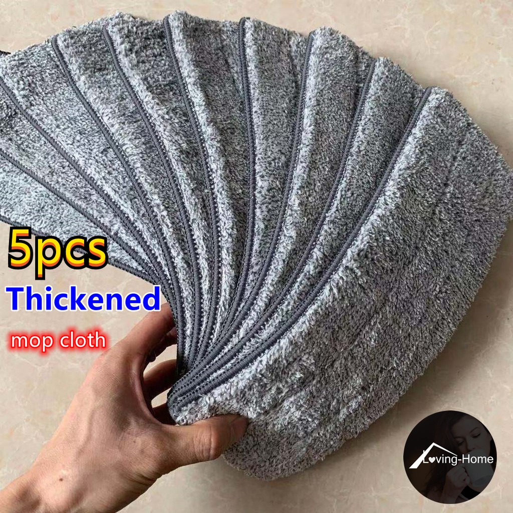 5 ชิ้นเครื่องมือทําความสะอาดบ้าน Mop ผ้าปฏิบัติเปลี่ยนไมโครไฟเบอร์ล้างทําความสะอาดได้สเปรย์ Mop ฝุ่นในครัวเรือน MopHead แผ่นทําความสะอาด