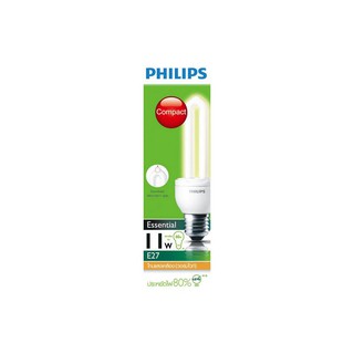 หลอดประหยัดไฟ ESENTIAL 11W/WW E27 PHILIPS | PHILIPS | ESENTIAL 11W/WW E27 หลอดประหยัดไฟ หลอดไฟ โคมไฟส่องสว่างและพัดลมเพด