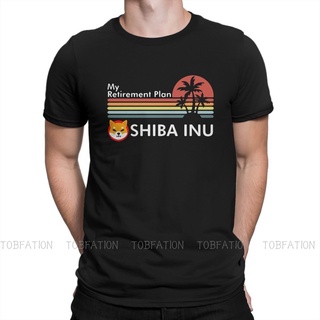 เสื้อยืดวินเทจเสื้อยืดผ้าฝ้าย แขนสั้น คอกลม พิมพ์ลาย My Retirement Plan Crypto Shiba Inu สไตล์ฮาราจูกุ สําหรับผู้ชายS-5X