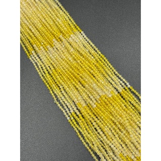 yellow Agate beads 2mm ลูกปัดอาเกตสีเหลือง