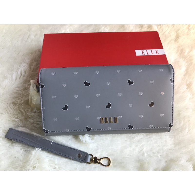🌟new🌟 ELLE กระเป๋าสตางค์ผู้หญิง 3 พับ แท้
