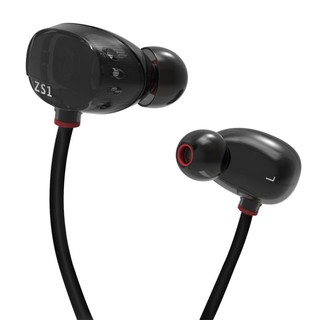 KZ หูฟังมีไมค์ 2ไดร์เวอร์ระดับ Hi-Fi รุ่น ZS1 (สีดำ)