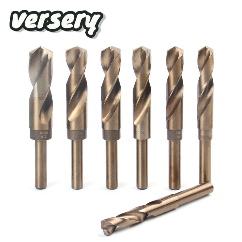 Versery 13-35mm 12.7mm Round Shank ลด 1/2 เจาะ Twist Bits HSS M2 Hole Saw ไม้เหล็กสแตนเลสอลูมิเนียม