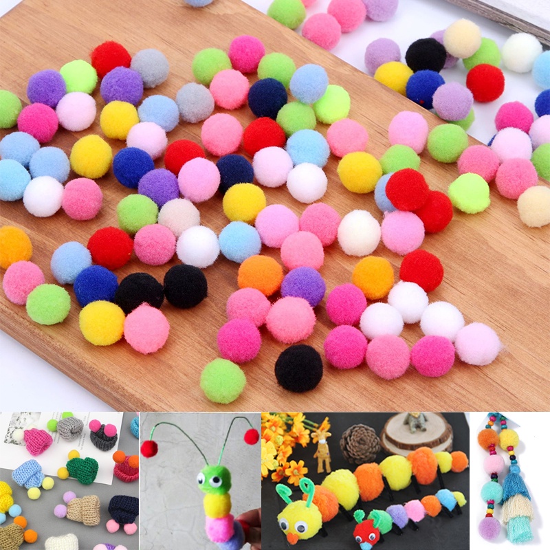 ลูกบอลปอมปอม แบบนุ่ม หลากสี 18 มม. 25 มม. แฮนด์เมด DIY สําหรับตกแต่ง 40 ชิ้น 20 ชิ้น