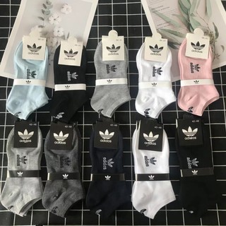 ถูกที่สุด!! ถุงเท้า adidas 10 คู่ 5 คู่ กีฬาแฟชั่น Unisex Sports Comfortable Socks