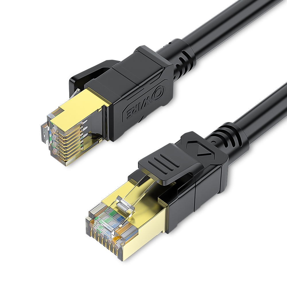 OWIRE สายแลน CAT8 RJ45 40Gbps 2000MHz SFTP สำหรับ PS4 เราเตอร์ คอมพิวเตอร์