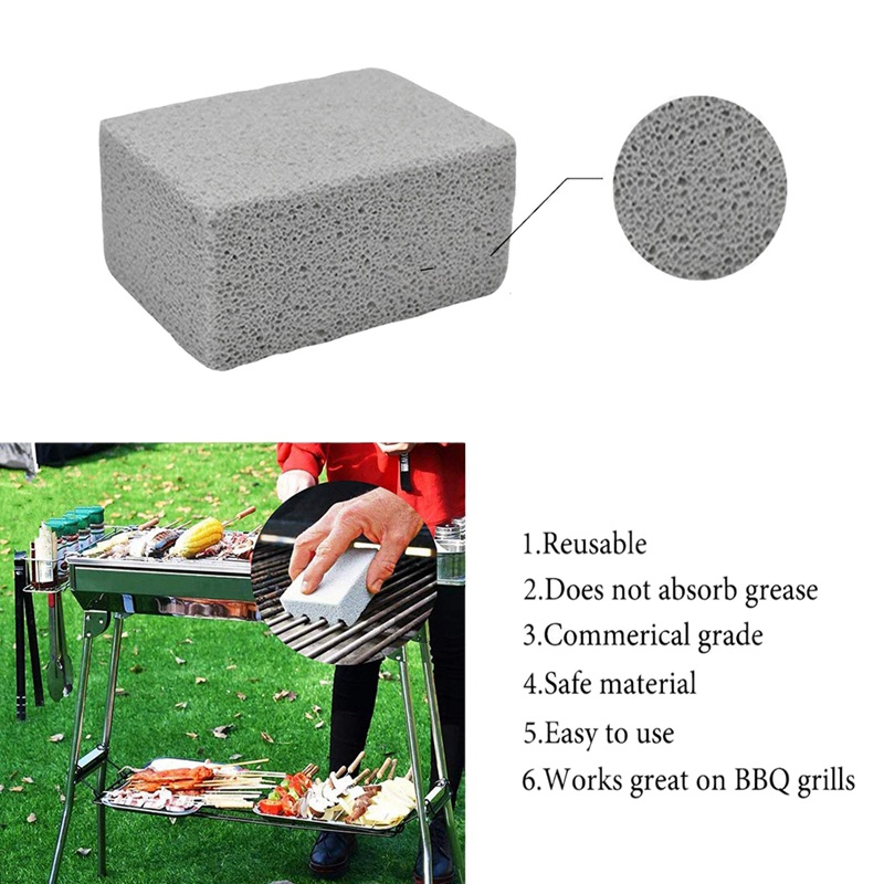 4 Pack Grill Griddle Cleaning Brick Block,Kitchen Bathroom Cleaning Pumice Block, De-Scaling Cleaning Stone for Removing Stains BBQ Cleaning