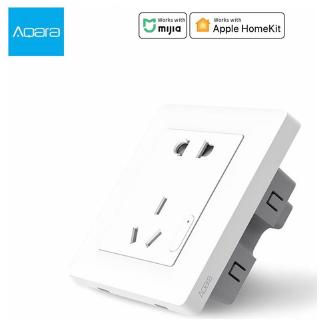 Aqara ซ็อกเก็ตติดผนังอัจฉริยะ Zigbee wifi รีโมตคอนโทรลสวิตช์ไร้สายทํางานสําหรับแอพชุดบ้านอัจฉริยะ