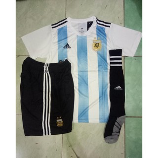 เสื้อกีฬาแขนสั้น ลายทีม ARGENTINA HOME World Cup 2018 GRADE ORI!