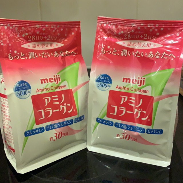 🗯พร้อมส่ง🗯 Meiji Amino Collagen แบบถุง ทานได้ 30 วัน