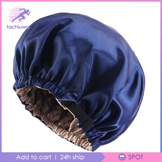 Satin Silk Bonnet Night Sleeping   Hat For Curly Natural Hair Black