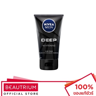 NIVEA Men Deep Whitening Mud Foam ผลิตภัณฑ์ทำความสะอาดผิวหน้า 100g