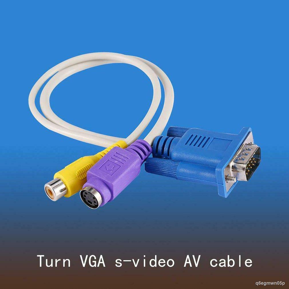 อะแดปเตอร์ทีวี 1pcs 15pin Pc Vga Svga To S-video Rca Composite Av Tv ...