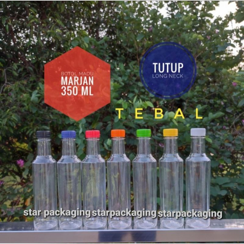 Marjan ขวดพลาสติก 350ml ขวด 350ml ขวดพลาสติก 350ml น้ําผึ้ง 350ml PET หนา 350ml