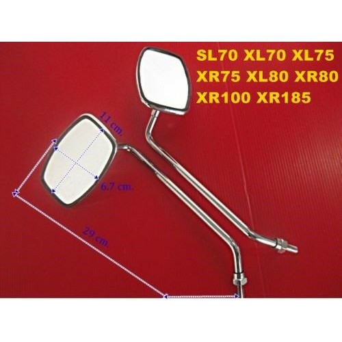 SIDE MIRROR SET Fit For HONDA SL70 XL70 XL75 XR75 XL80 XR80 XR100 XR185 // กระจกมองข้าง ซ้ายขวา