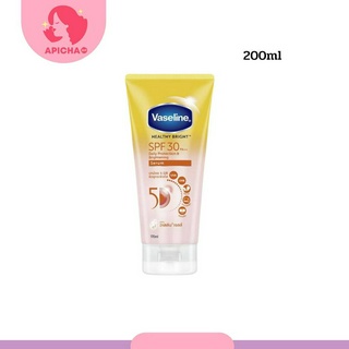 Vaseline Healthy Bright SPF30PA+++ Sun+Pollution Protection Serum 200ml.วาสลีน เซรั่มกันแดดซันแอนด์โพลูชั่น