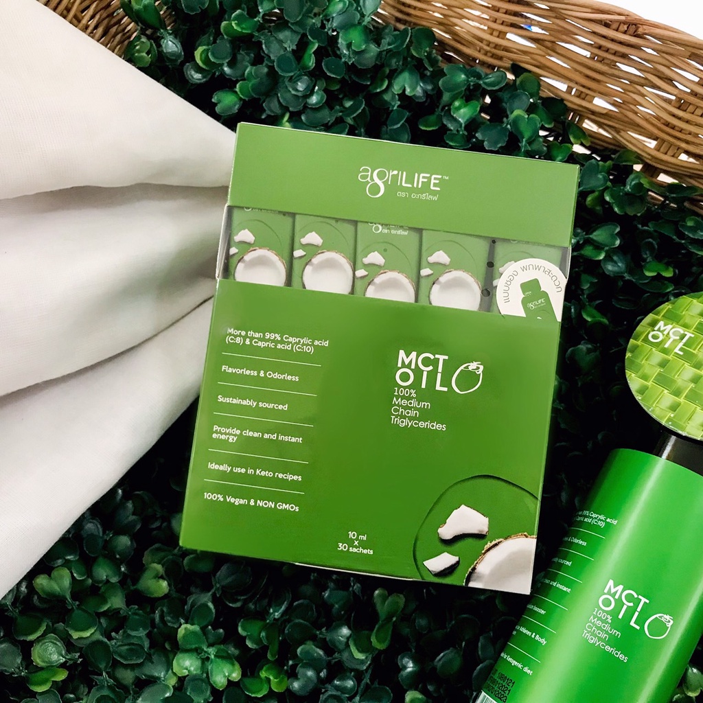 Agrilife MCT Oil 10 ml. แบบซองพกพา (30 sachets) Shopee Thailand