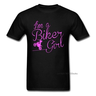 ใหม่ เสื้อยืดแขนสั้น ผ้าฝ้าย 100% พิมพ์ลายดอกไม้ I AM A BIKER GIRL แฟชั่นฤดูร้อน สําหรับผู้ชาย และผู้หญิงS-5XL