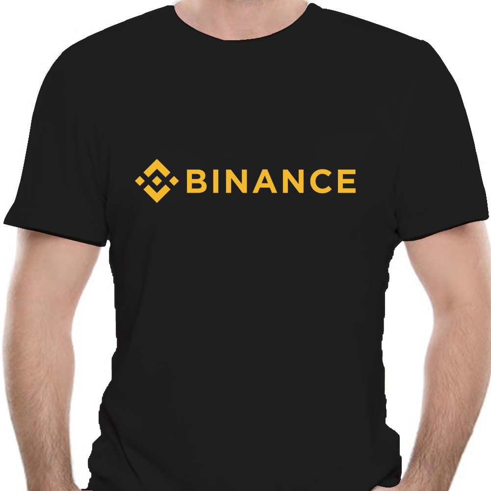 เสื้อยืดคอเต่าผู้ชายแขนสั้น Binance Crypto แบบฟิตพอดีตัว