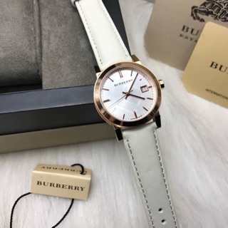  BU9012.  ขนาด 38 mm. Mens Large Check Leather Strap White Dial Watch ใส่ได้ทั้งชาย หญิงค่า