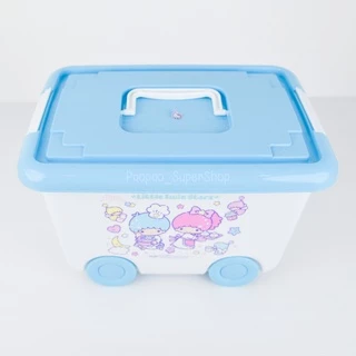 ถังอเนกประสงค์มีล้อ กล่องเลื่อนหูล็อก กล่องล้อเลื่อน little twin stars , my melody มายเมโลดี้