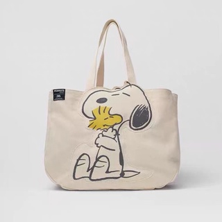 (รอ15-20วัน) กระเป๋าผ้า Zara Tote Bag Snoopy สนูปปี้ กระเป๋า กระเป๋าหิ้ว กระเป๋าสะพาย