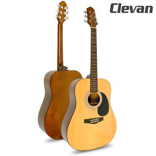 Clevan D10 กีตาร์โปร่ง 41" แถมฟรีกระเป๋า ปิ๊ก สายสะพาย พร้อมเซ็ตอัพ