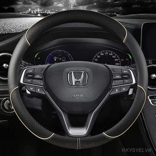 ปลอกหนังหุ้มพวงมาลัยรถยนต์ เส้นผ่าศูนย์กลาง 38 ซม. สําหรับ Honda City Civic FC FD Jazz BRV CRV HRV