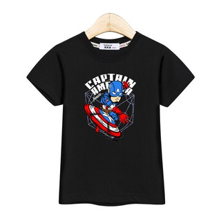 Captain America(กัปตันอเมริกา.) print shirt for boy การ์ตูนเสื้อยืดสำหรับเด็ก